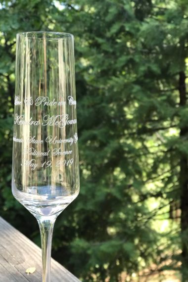 Custom glass Champagne